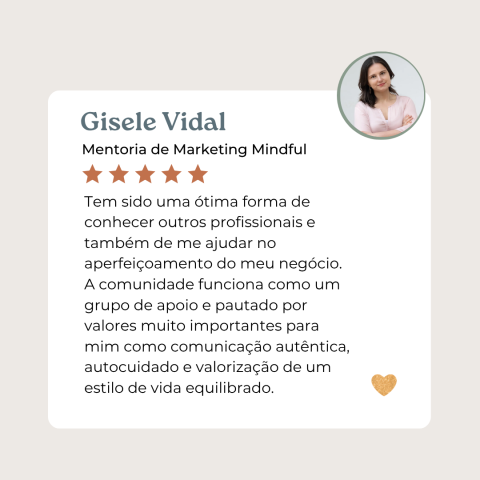 Gisele Vidal – depoimento Gisele Vidal - depoimento